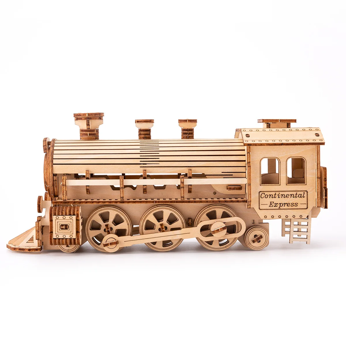 Steam Train Wooden Three-dimensional Puzzle 3D Retro Mechanical Model Assembled Building Blocks Toys Gifts