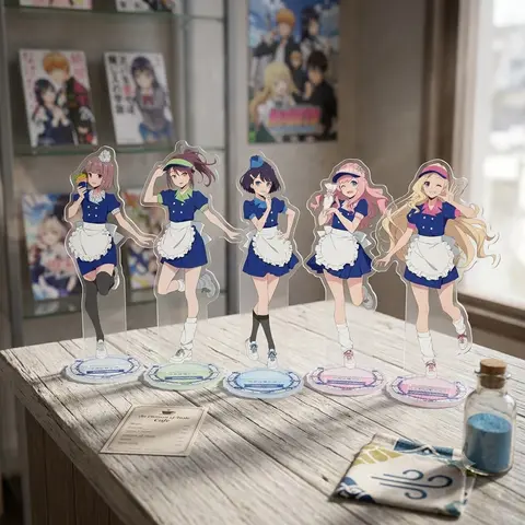 Anime Love Live! Bluebird Acrylic Stand Figure Chibi Anime Standing Sign Model Plate Desk Decor Fans Gift Keychain