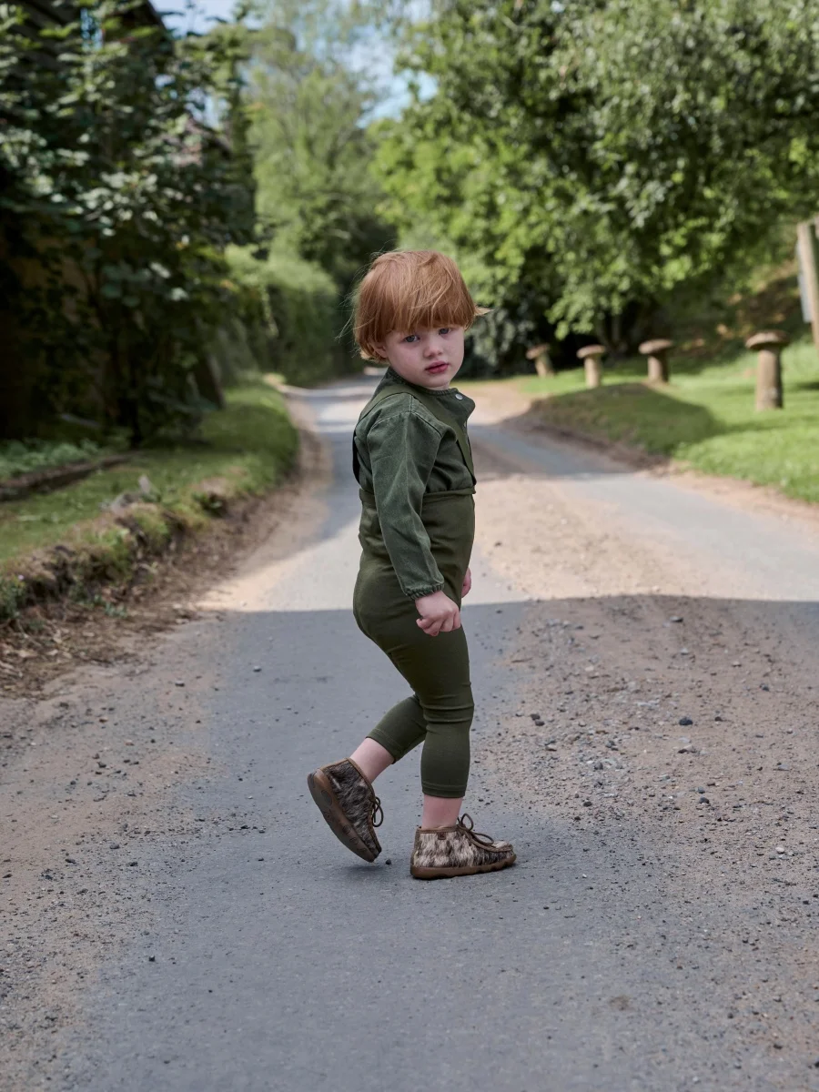 Clearance sale AS AW25 Retro green denim collection 100% cotton high quality brand denim fabric kids family matching clothes