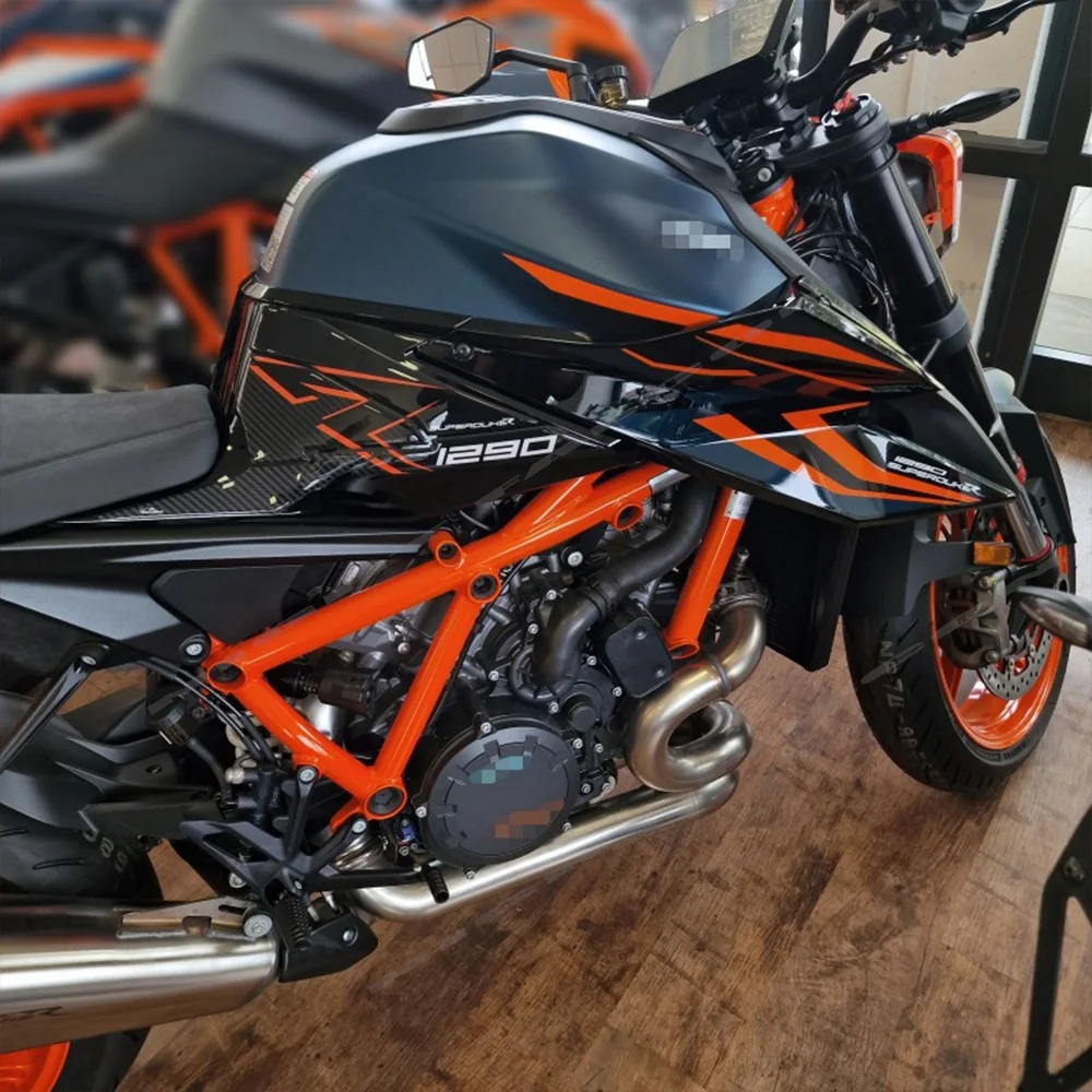 New 1290 Super Duke R Accessories for KTM 1290 R Super Duke 2022-2023 3D Epoxy Resin Sticker Fuel Tank Side Protection Kit