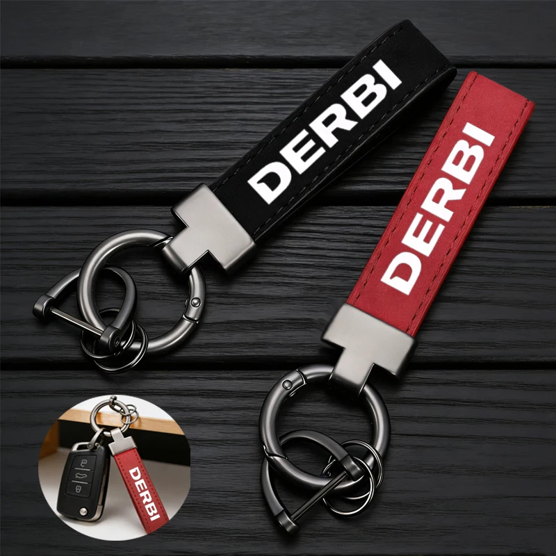 Llavero de Cuero y Gamuza de Alta Calidad para Motocicleta, Accesorios para Derbi GPR Cross City Terra Senda Mulhacen Boulevard
