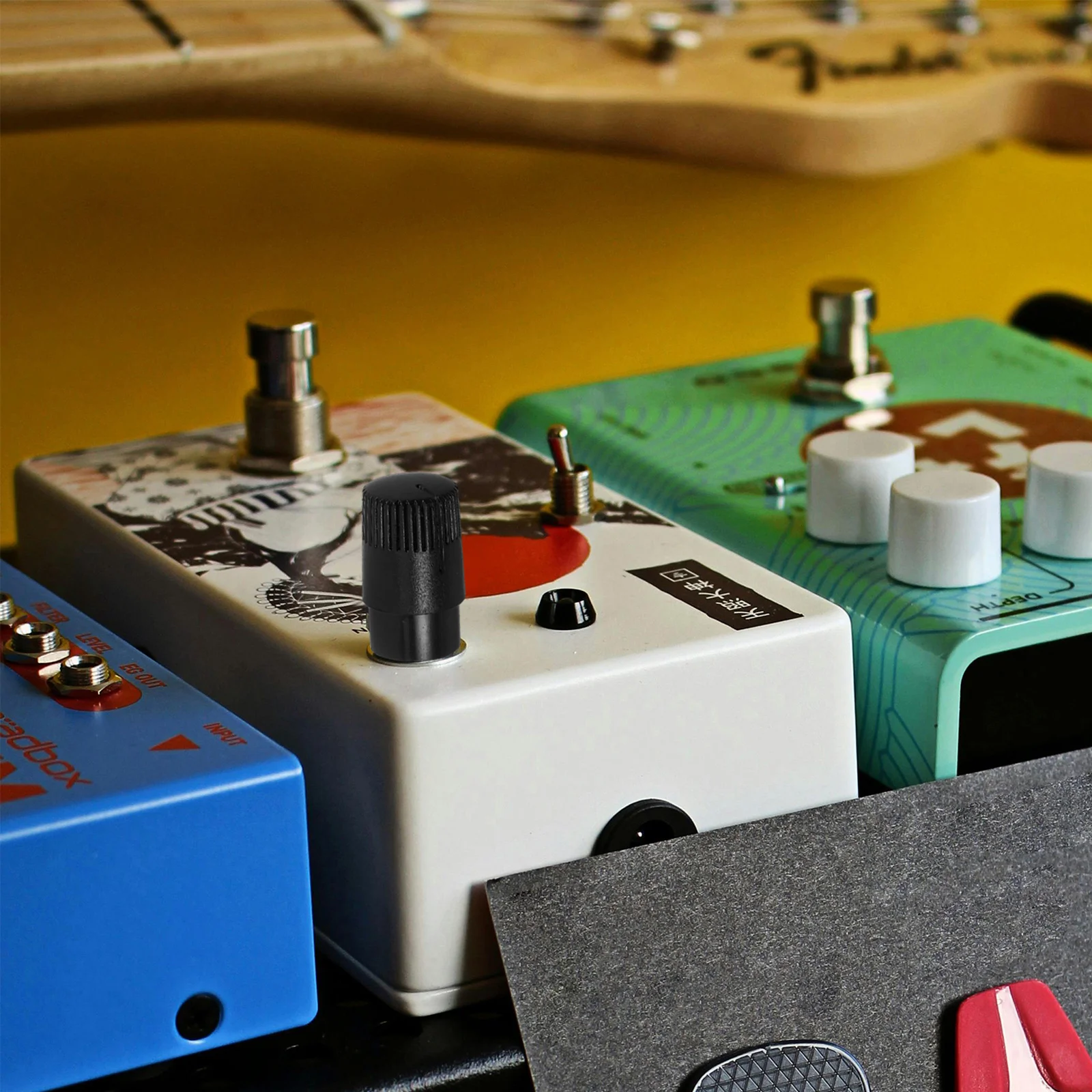 

5Pcs Universal Knob Cap Black Plastic for Potentiometer Volume Control Audio Device Control Knob Replacement