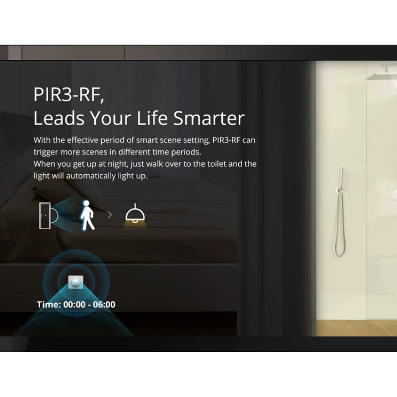 SONOFF PIR3 RF Motion Sensor 433mhz Smart Scenes Dual Mode Alarm Sync Automation Via EWelink APP Work With SONOFF RF Bridge