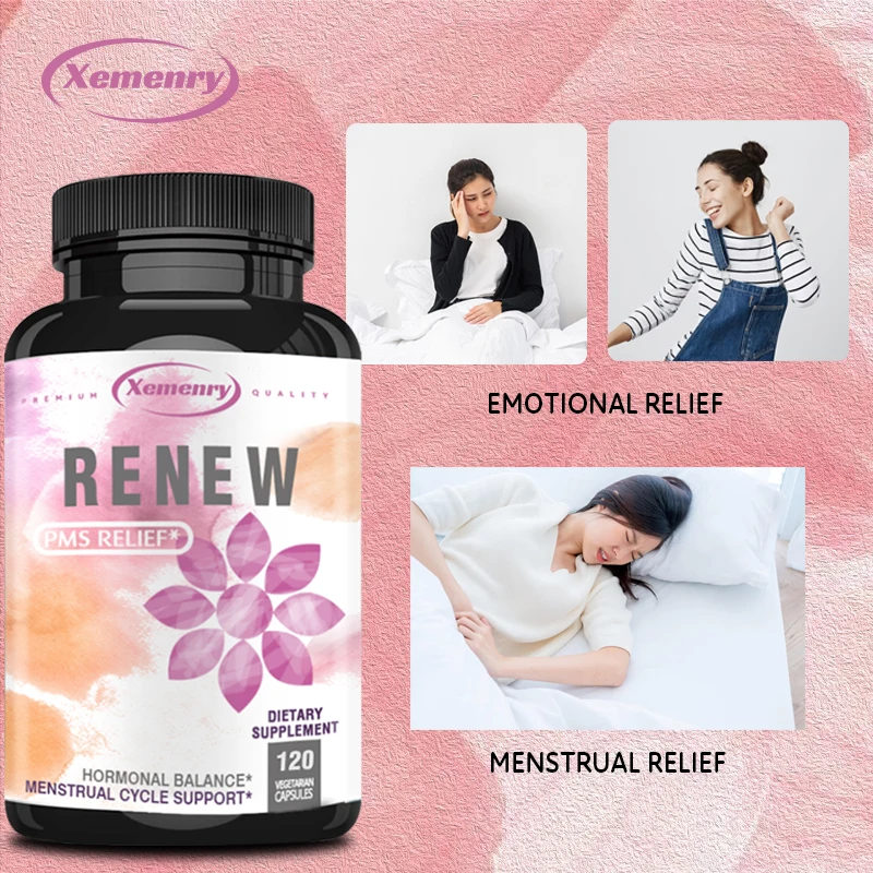

Restore PMS Relief Capsules- Hormone Balance, Menstrual Cycle Support, Mood and Monthly Wellness, Herbal Support, Multi Vitamin