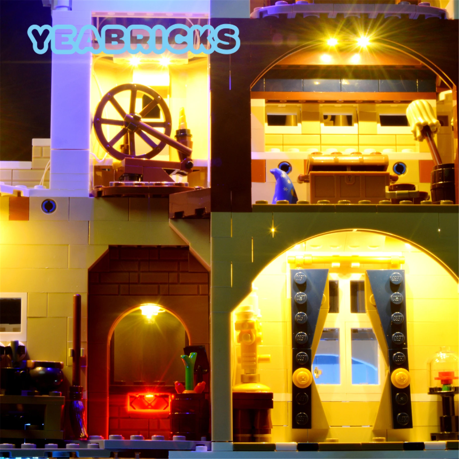 YEABRICKS-Building Blocks Set for Children, Bricks Toys, LED Light Kit, não inclui o modelo, 71040