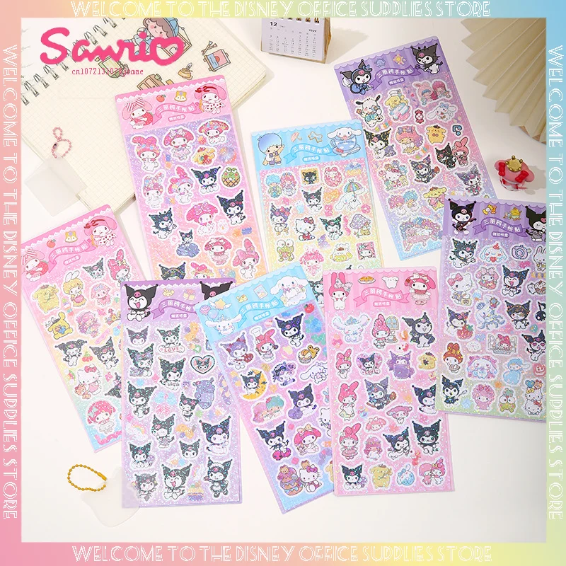 

Gouka Handbook Sticker Set Sanrio Cute Laser Stickers Gouka Handbook Material Decoration Children Girls Toys