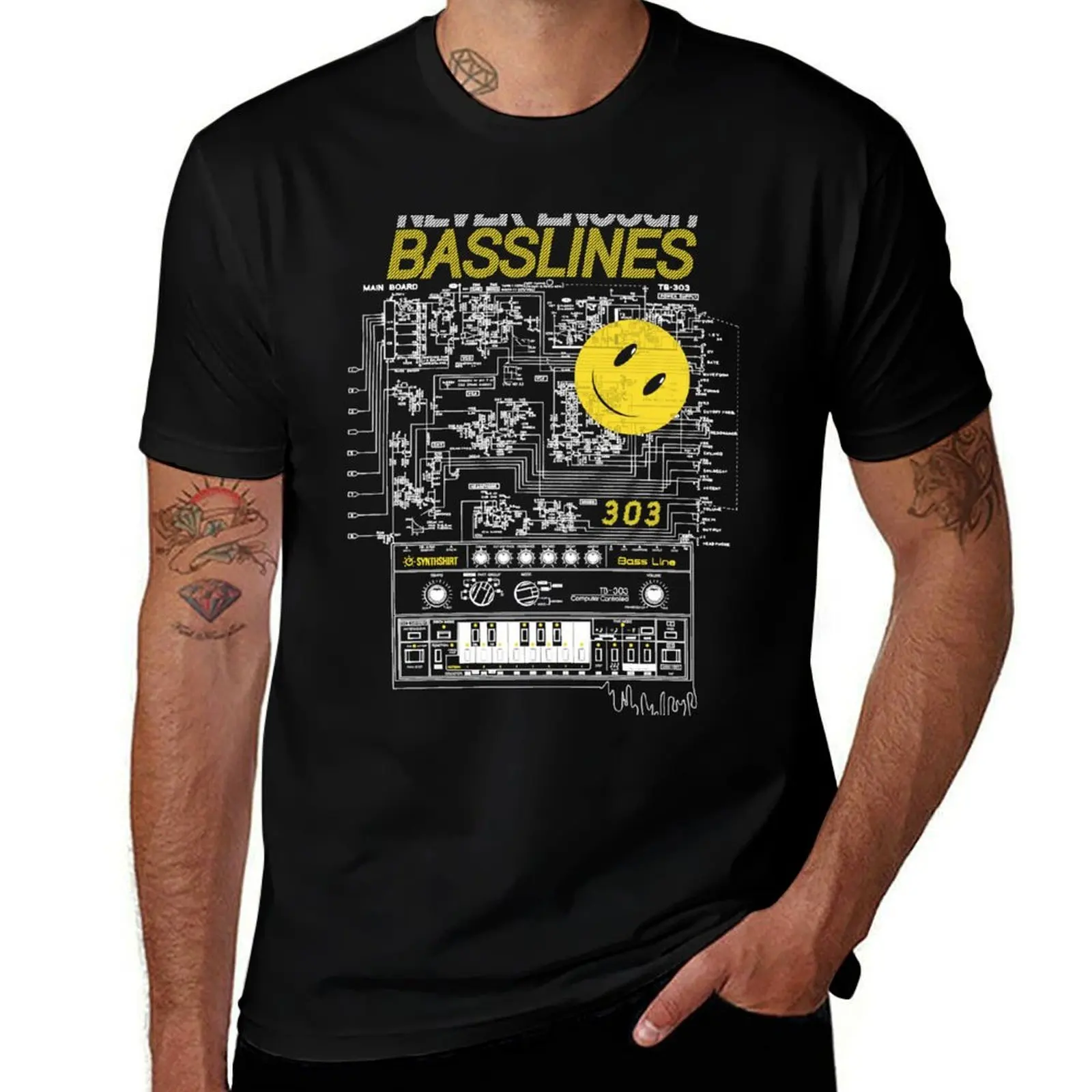 

303 Never Enough Basslines T-Shirt t shirt man cotton graphic t shirts for man