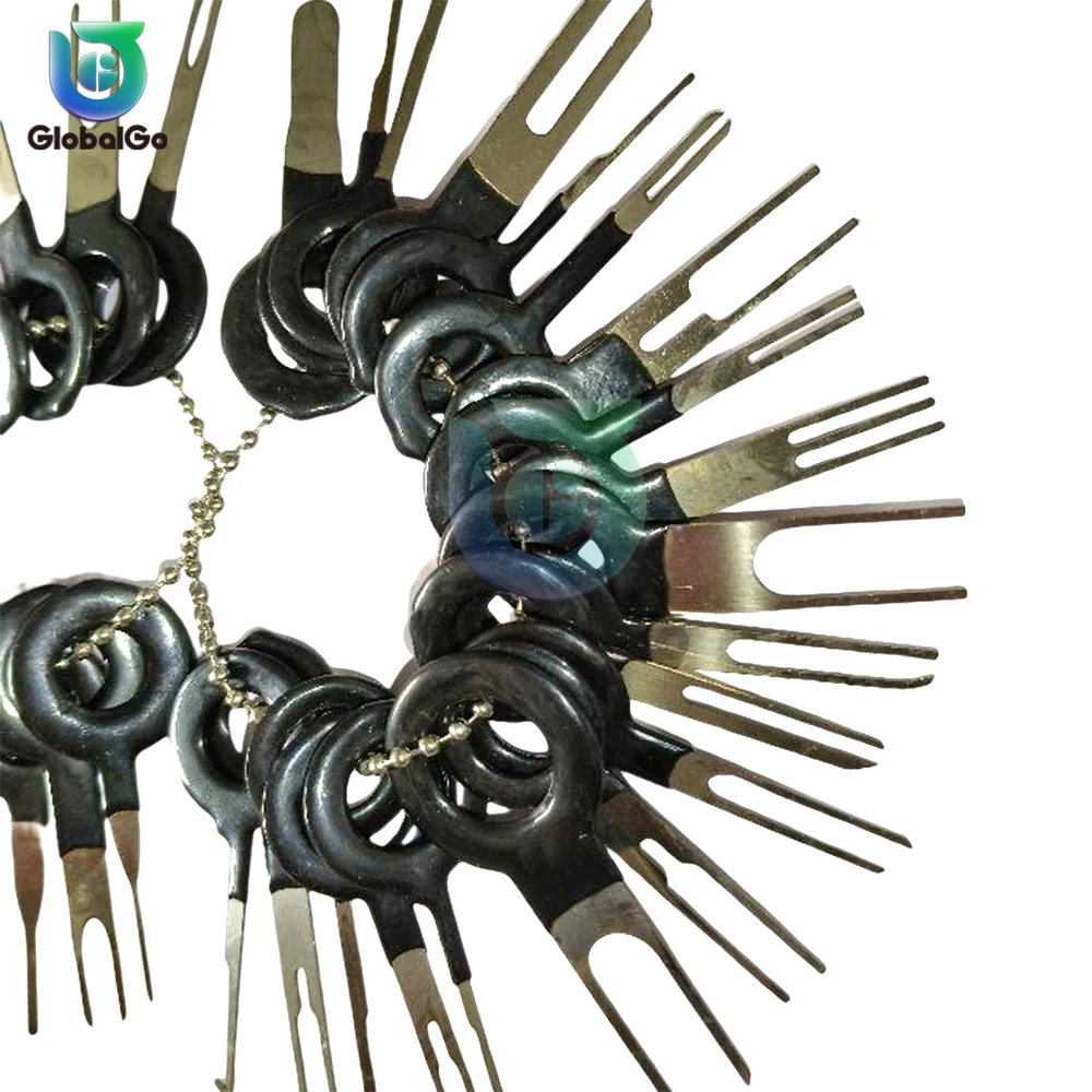 11-38 buah penghilang Terminal mobil kabel listrik konektor Crimp Kit ekstraktor Pin Terminal mobil alat perbaikan tangan
