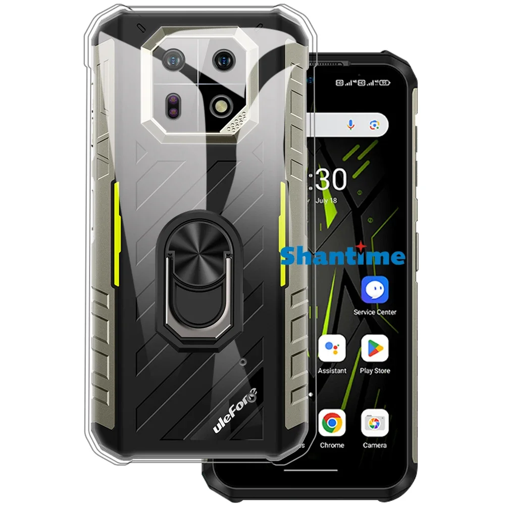 Luxury Shockproof Ring Holder For Ulefone Armor 22 Case Soft Silicone TPU Protective Holder Cover