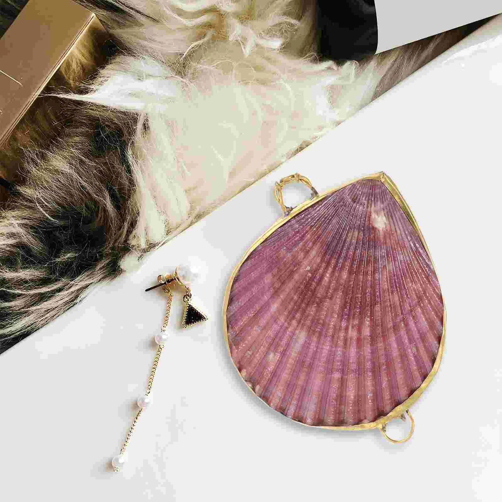 Shell Storage Box Jewelry Case Decorative Container Shirt Boxes for Presents Seashells Trinket Bracelets