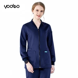 Genuine anti static long sleeved set zipper style operating room hand wash clothes postpartum center outer wear women duty suit