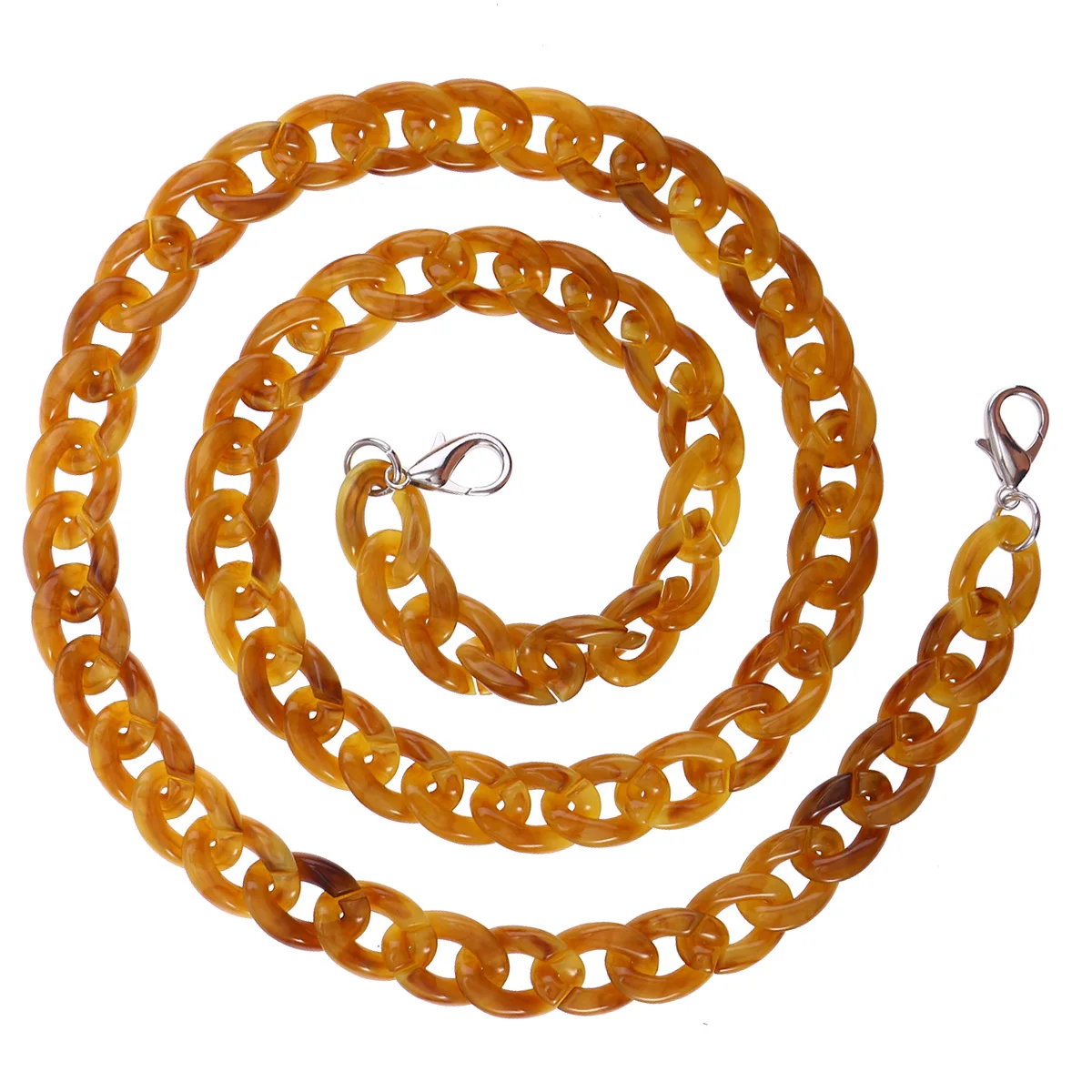 60cm 樹脂チェーンバッグストラップ交換用 女性用ショルダーバッグ トラベルパーティー ビジネスアクセサリー アンバーバッグストラップ