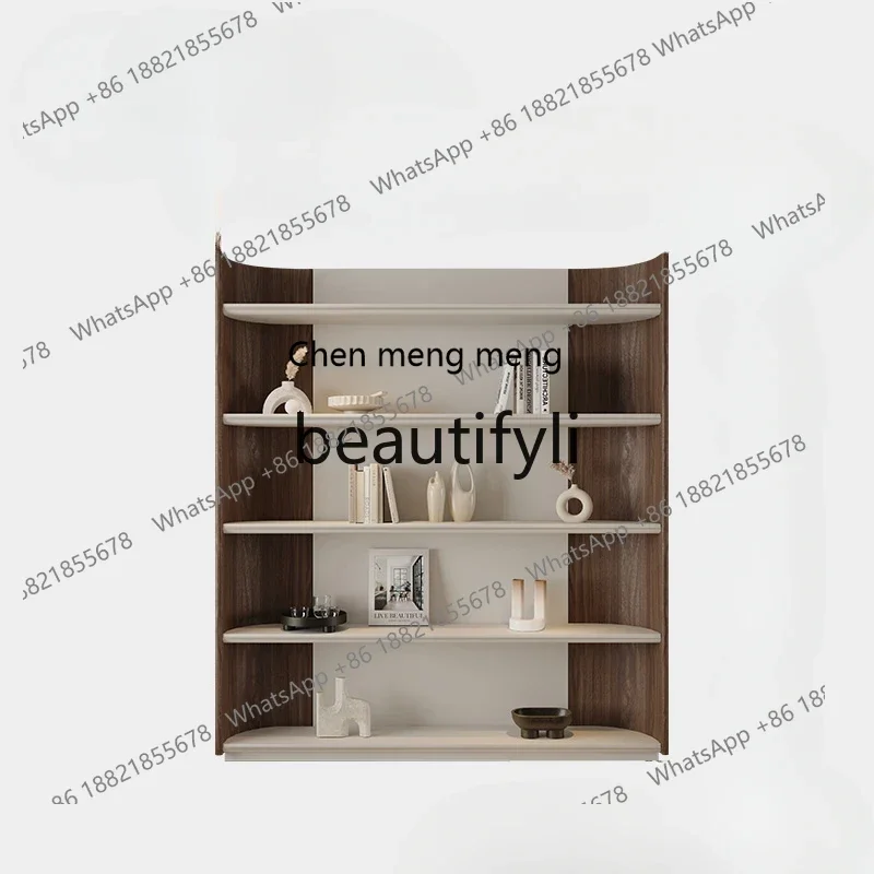 G Italian minimalist bookshelf living room decorative shelf storage cabinet modern minimalist leather storage cabinet