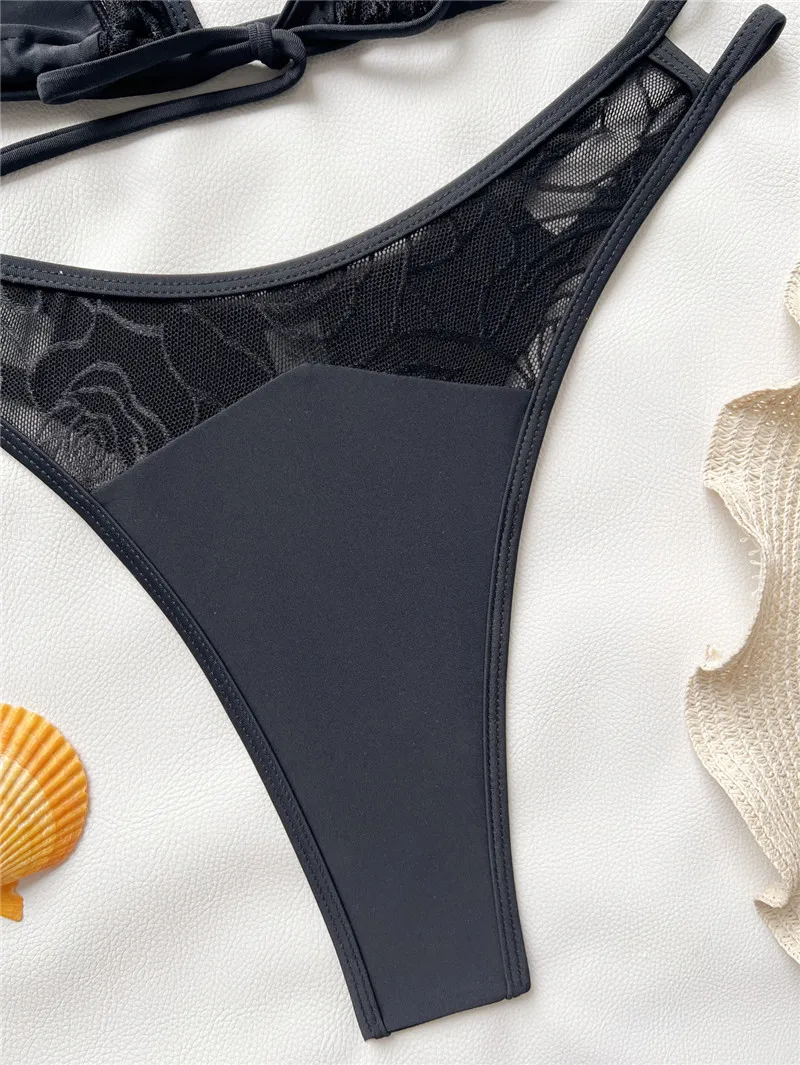 NO Pad  Style Sexy Swimwear Women Triangle Bikini Swimsuit Maio Biquinis Tankini Femme Mujer Banador Badpak Dames Monokini