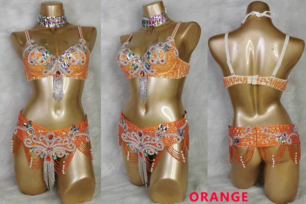 

Сексуальный костюм для танца живота с кристаллами, комплект из 2 предметов, женские костюмы для танца живота, карнавальное бикини для самбы, женский костюм gogo