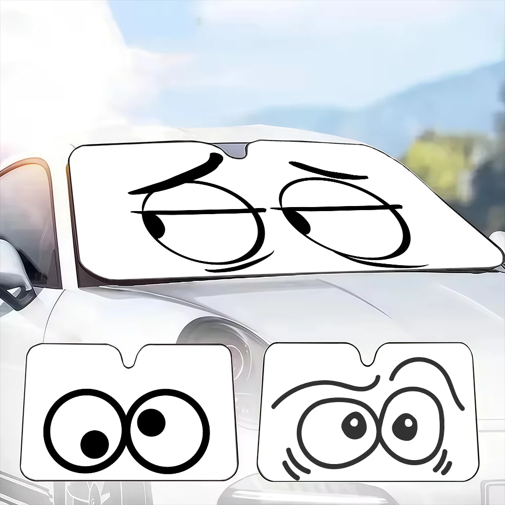 Funny EYES Cute Car SunShade Car SunShade Personalized Windshield Anti-UV Window Windscreen Cover Shade Auto Visor