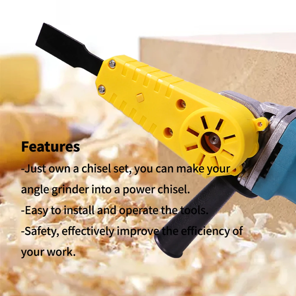 M10 Adapter Set Electric Chisel Tool Wood Carving Powerful Chisel Angle Grinder Adapter Turn Into Power Chisel Woodworking Tool