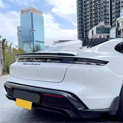 FD Real Carbon Fiber Car Rear Wing Trunk Lip Spoiler For Porsche Taycan / Turbo S 2019 2020 2021 2022 2023