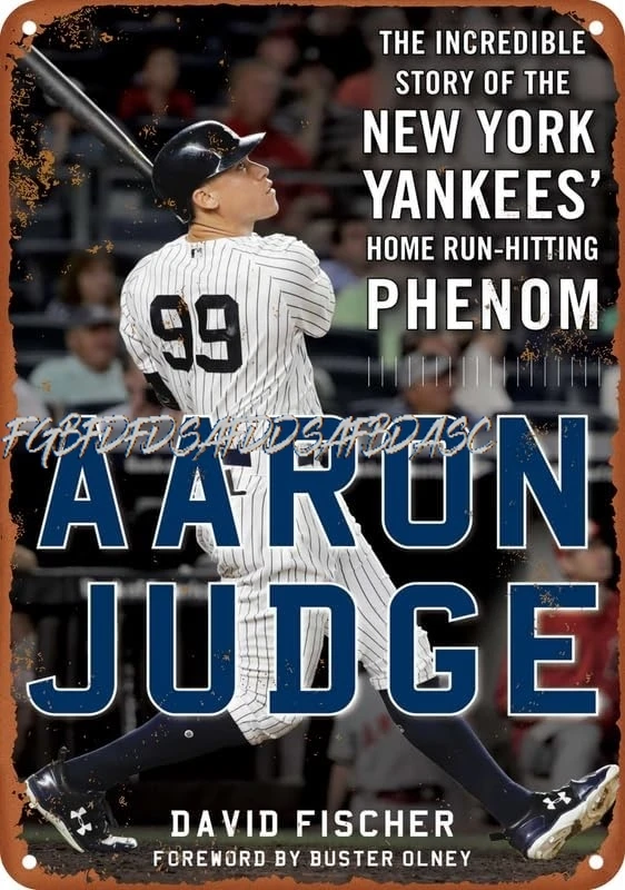 Aaron Judge Poster Vintage Metal Tin Sign Aluminum Signs Wall Art Home Decor Bedroom Kitchen Cafe Pub Plaque 8X12 Inch ALI  sign