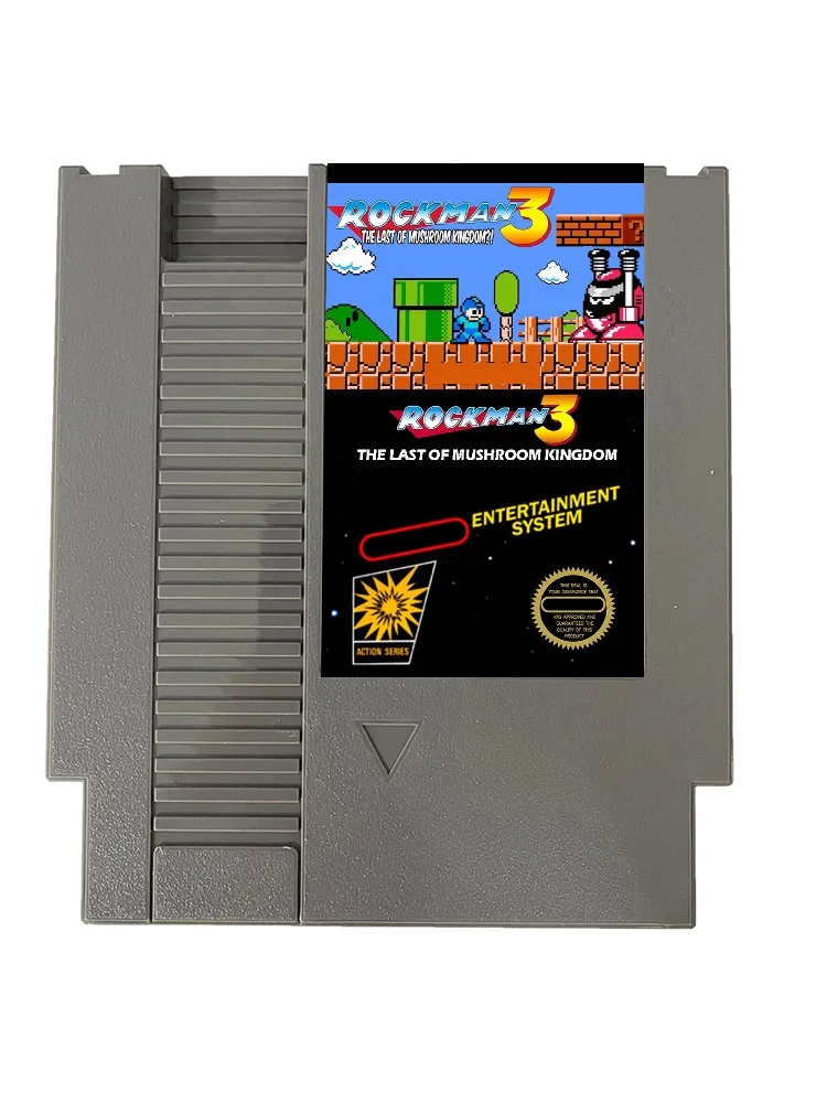 Rockman 3: Last of the Mushroom Kingdom NES Rom Hack - Cartucho de juego de 72 pines para consola de sistema de entretenimiento Nintendo - ENG