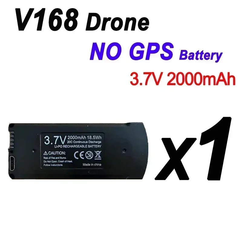 Originele V168 GPS Drone Batterij 7.4V 3000mAh RC Quadcopter 3.7V 2000mAh V168 Pro Max Reservebatterij Dron onderdelen Accessoires