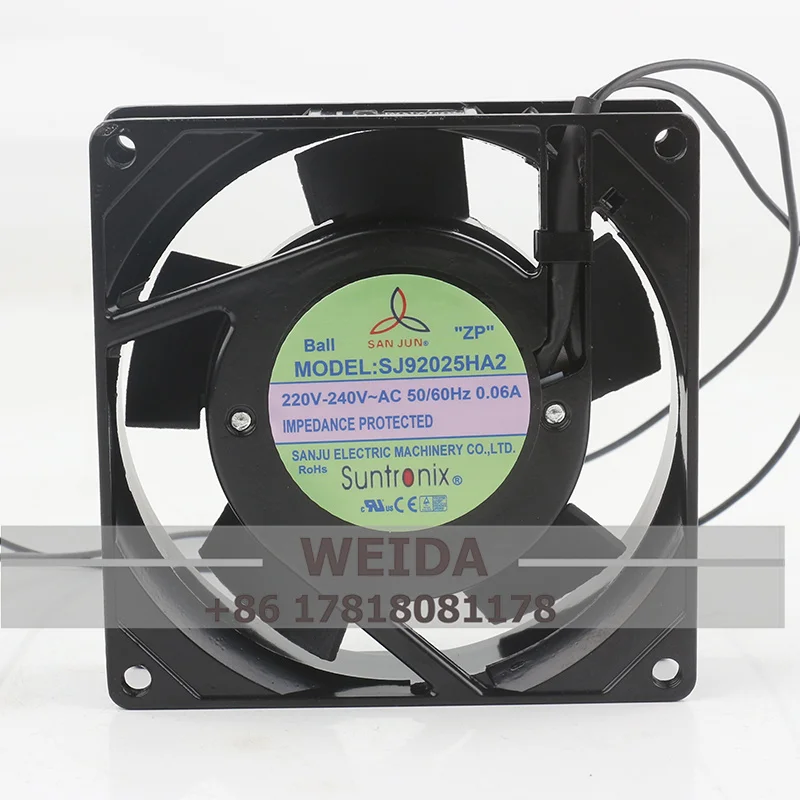 

SANJUN AC 220-240V 0.06A DC EC 9025 90X90X25MM 9CM Aluminum Frame case Ball Bearing Frequency Converter SJ92025HA2 Cooling Fan