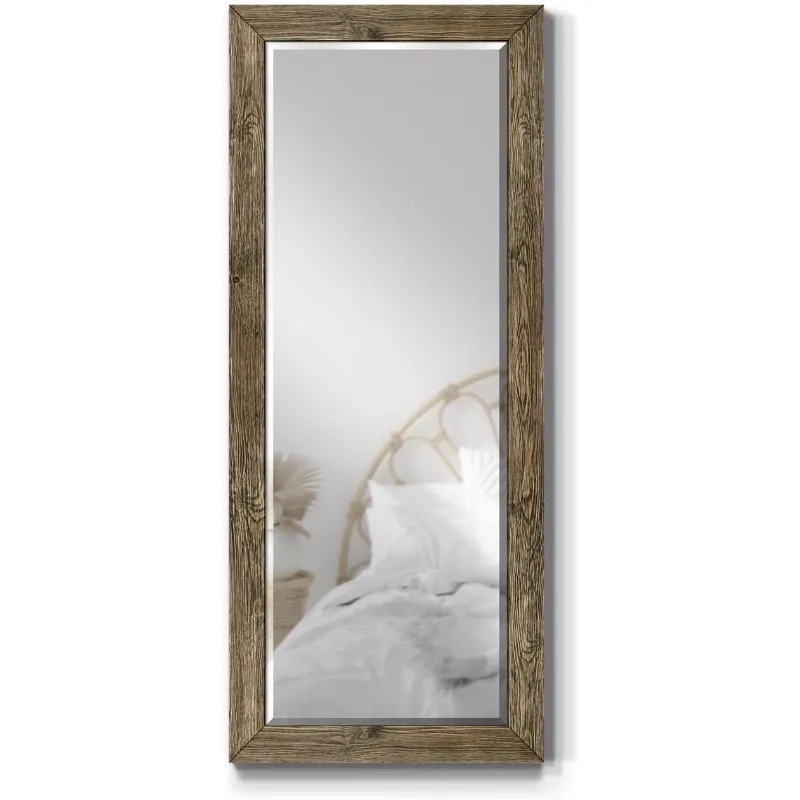 Walnut Vanity Mirror RectangularWall Mirror for Home Decor