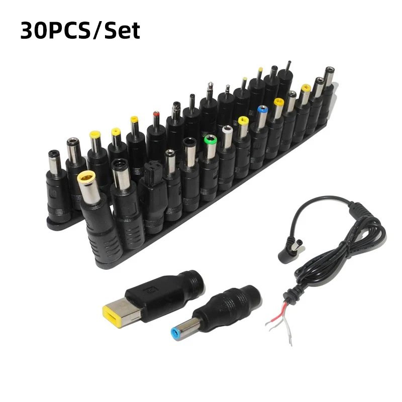 

30pcs Universal DC Power Adapter Tips Connector Kits 5.5mmx2.5mm Laptop Power Supply Jack Sets for Lenovo Thinkpad Asus Plug