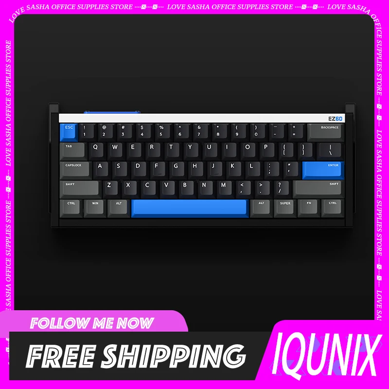 

Iqunix Ez63/Ez60 Keyboard Aluminium Alloy Magnetic Axis Keyboards Custom Valorant Gaming Keyboard For Desktop Computer Gifts