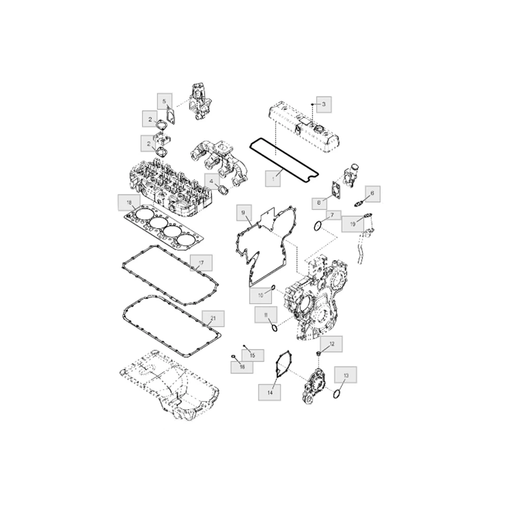 

RE66084 Engine Gasket Set For John Deere 4045 310J 310SJ 315SJ 325J 410G 410J Backhoe Loader