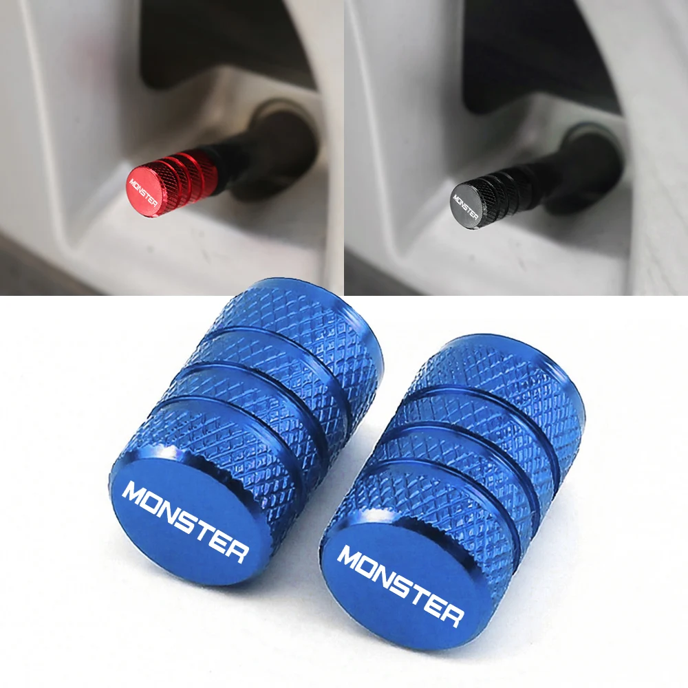 

CNC Aluminum Motorcycle Tire Valve Stem Caps, Airtight Cover for DUCATI Monster 696 796 821 1200 S2R 800 Universal Fit