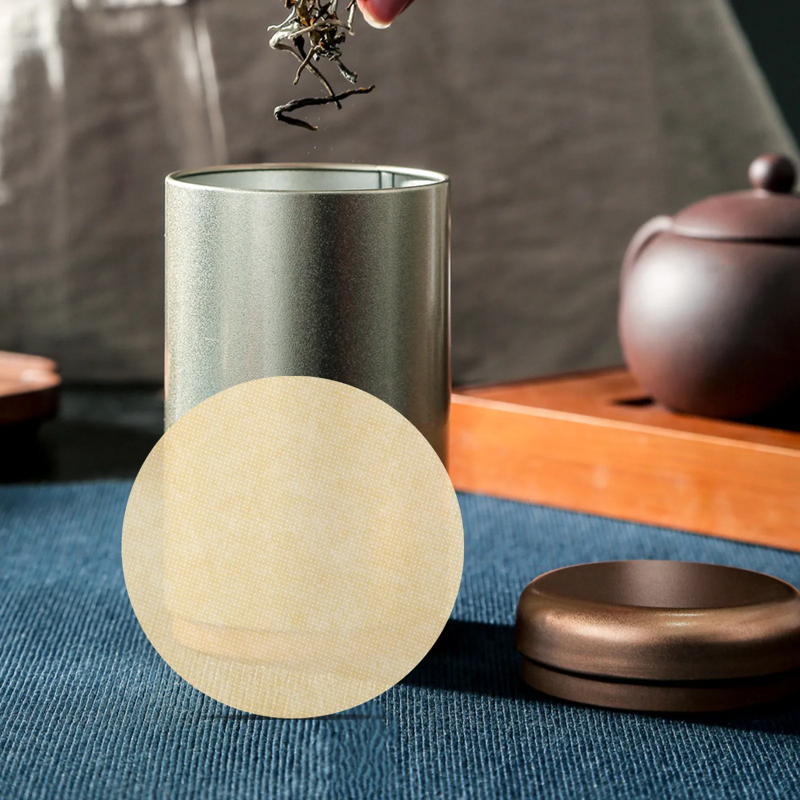 1Set Tea Canister Lid Seal Nonwoven Fabric Airtight Jar Lid Sealing Material DIY Storage Container Fresh Food Preservation
