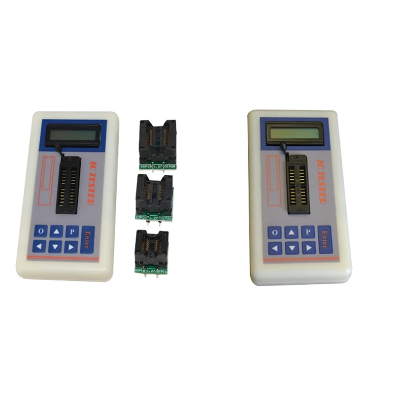 1Set Professional Integrated Circuit Online Maintenance Digital LED Transistor IC Tester (A)