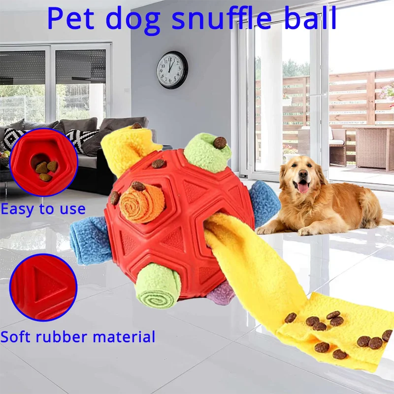 

Soft Material Pet Dog Snuffle Ball Toy Slow Food Sniffing Training Foraging Skills Interactive Dog Toy All Dogs Stress Relief