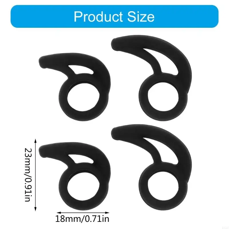 Silicone Ear Tips Earpads Earphone Headphones Cushions Universal with Earhook for Androids Smartphones Earbuds Ear Pad image 6