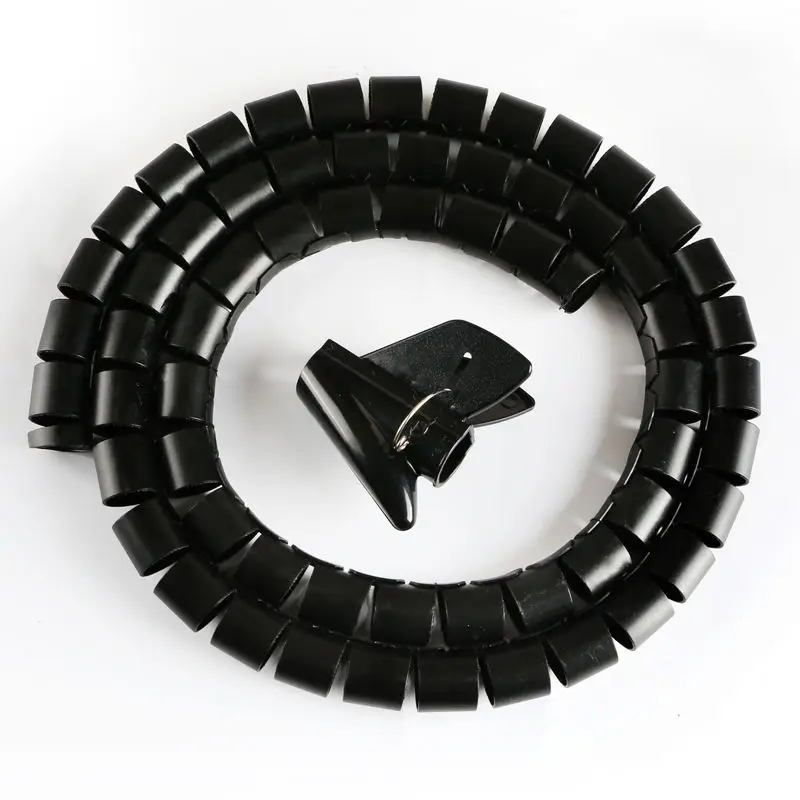 1 meter 32mm Cable Wire Wrap Organizer Spiral Tube Cable Winder Cord Protector Flexible Management Wire Storage Pipe