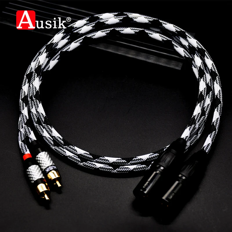 1Pair HIFI RCA To XLR CANARE Audio Cable RCA TO Male / Female XLR Cable / 0.2m 0.3m 0.5m 1m 1.5m 2m 3m 5m / AUSIK AS026