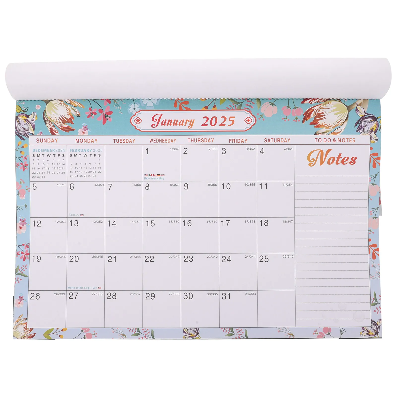 

Прозрачный настенный календарь с печатью, простой дизайн для подвешивания, ежедневный календарь на английском языке, планировщик праздников, ежегодный планировщик для офиса