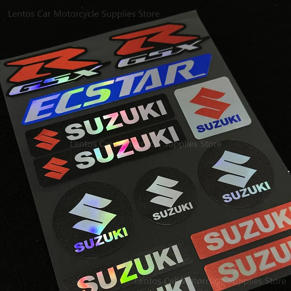 For Suzuki Motorcycle Sticker Body Decal Logo Set Helmet Emblem Vinyl Kit Waterproof Reflective Sticker Decoration