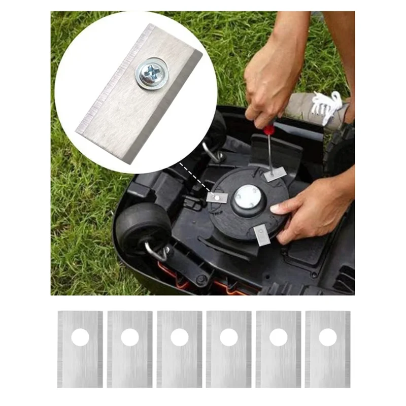 ABKO-36Pcs Replacement Stainless Steel Blades For Worx Landroid Robotic Lawnmower Cutting Blade Set Lawn Mower Parts