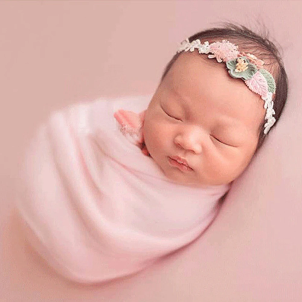 Newborn Photography Props Blanket Props Baby Photo Wrap Swaddling Milk Napped Cotton Stretchable Wraps Photo Shoot Backdrop