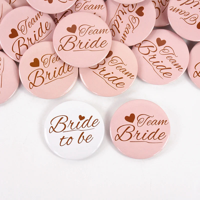 6Pc Bride Bridesmaid Badge For Bachelorette Party Decoration Team Bride Seal Label Bride To Be Gift Wedding Party Decor Supplies