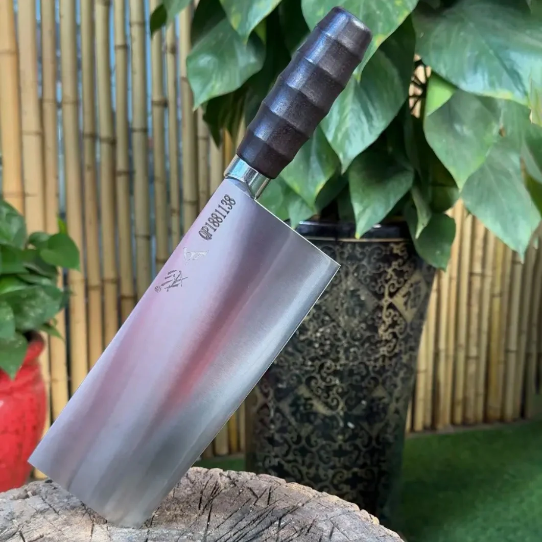 

8.5 Inch Slicing Knife 3-layers Clad Steel SKD11 Blade Wood Handle Cutting Vegetables Cleaver Meat Chinese Chef Kitchen Knife