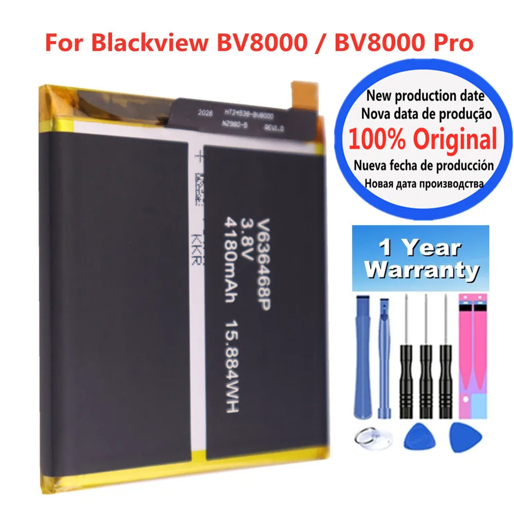

Новый аккумулятор BV 8000 высокой емкости 4180 мАч для Blackview BV8000 Pro BV8000Pro V 636468 P Аккумулятор для мобильного телефона + инструменты