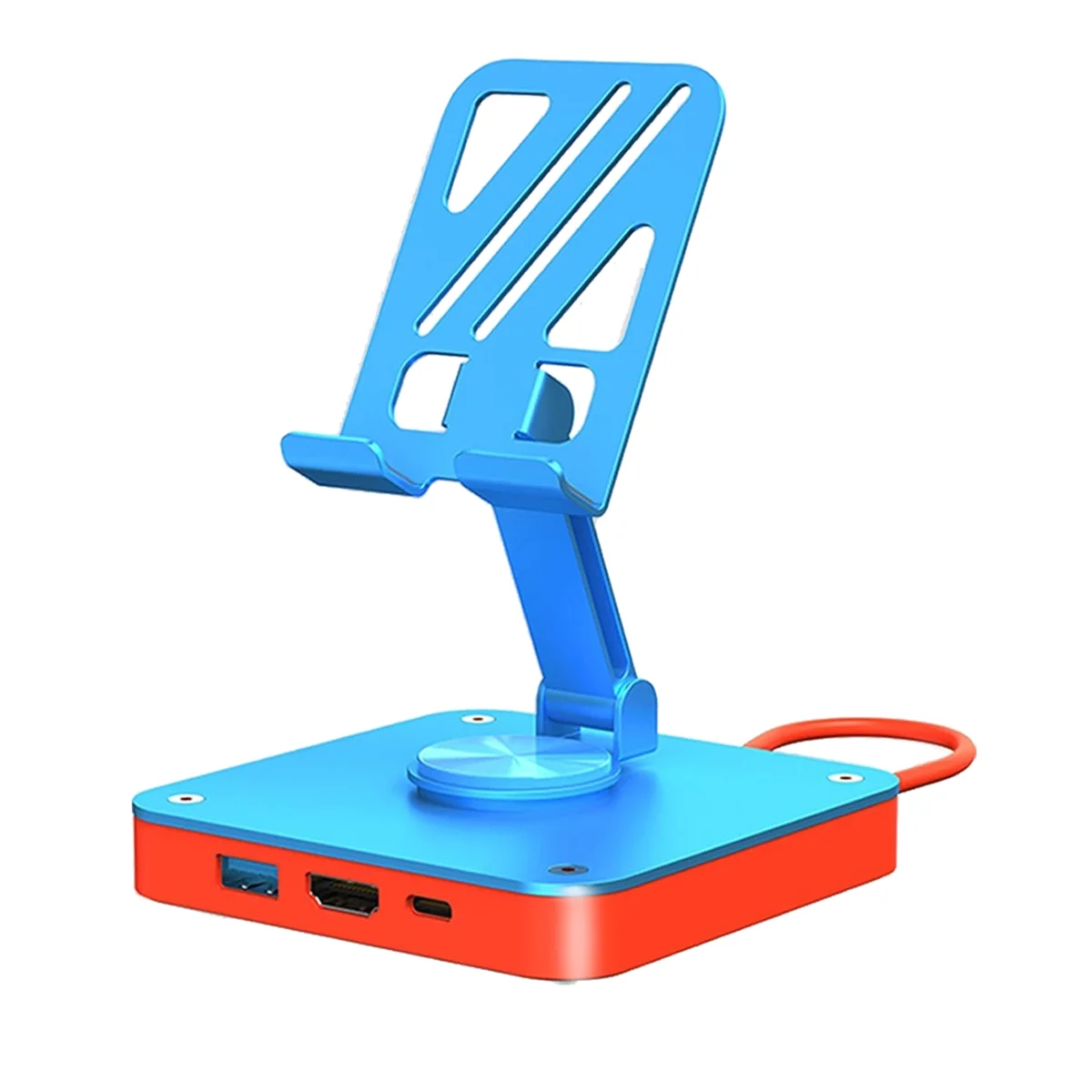 جديد 3 في 1 حامل قابل للتعديل USB-C Hub USB 2.0 PD 100 واط منافذ شحن قابلة للطي محطة إرساء دوارة للتبديل OLED