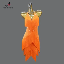 Latin Dance Prom Samba Costume Performance Clothes Stage Womens Outfit Practice New Dress Ball Female Suit Skirt Wear Customized