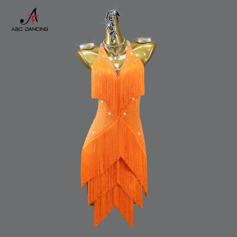 Latin Dance Prom Samba Costume Performance Clothes Stage Womens Outfit Practice New Dress Ball Female Suit Skirt Wear Customized