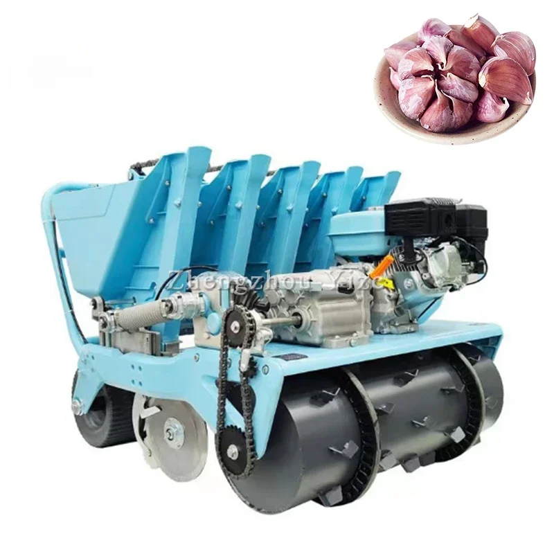 Gasoline engine garlic planting machine planter garlic planter machinery garlic seed planting machine