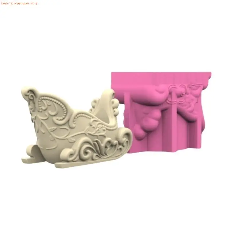 F92D سيليكون أواني الزهور قالب عيد الميلاد مزلقة شكل زارع نباتات قالب زهرية قوالب مناسبة للمشاريع الحرفية اليدوية #2