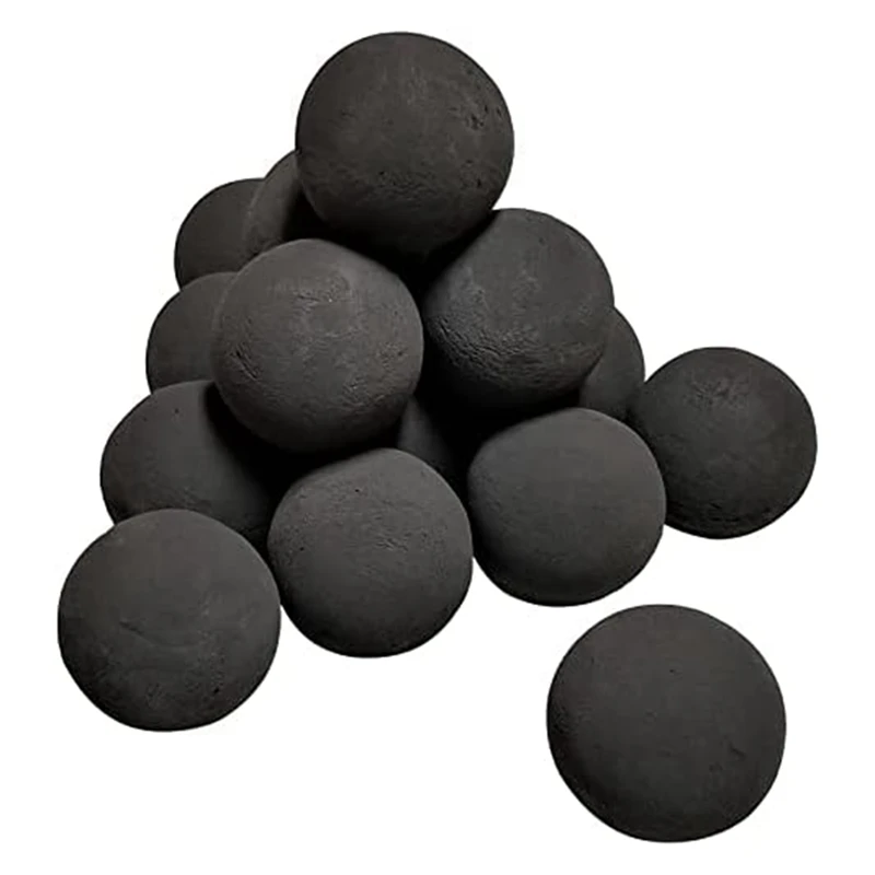 BMBY-Ceramic Fire Balls For Indoor And Outdoor Fire Pits (Set Of 15 - 3Inch Diameter)